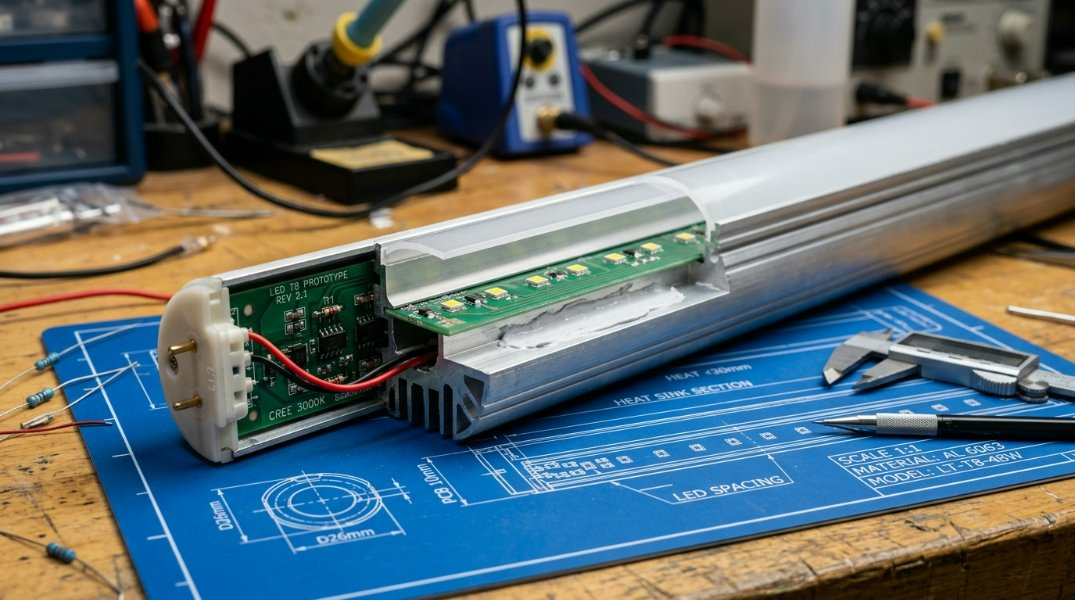 Guida definitiva 2026 all'alloggiamento del tubo LED T8 con PCB da 10 mm: dati termici, CAD 3D e conformità UL