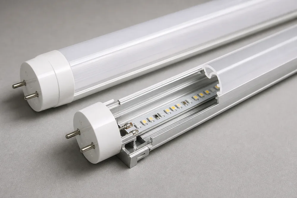 Tubo esterno per PC LED T8 2026 e alloggiamento interno in alluminio per gruppo tubo-luce OEM e con etichetta privata