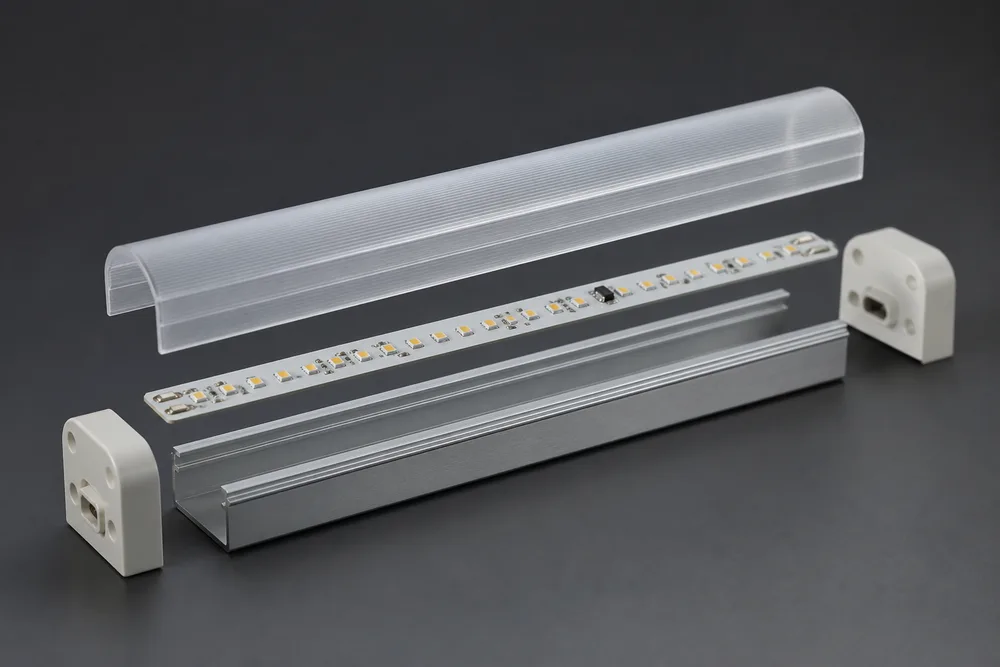 Alloggiamento per tubo LED T10 con copertura in PC e base in alluminio 6063 per gruppo di illuminazione OEM nel 2026