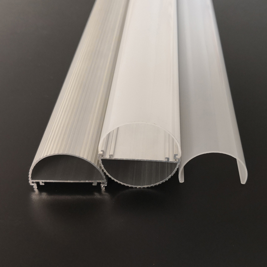 Alloggiamento tubo LED T12 metà plastica e metà alluminio